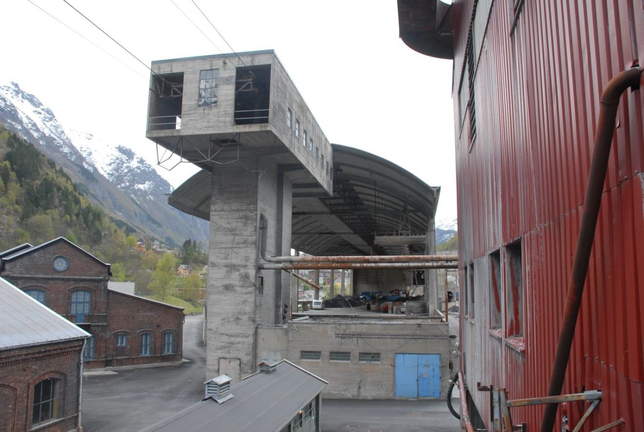 Eksteriør av et industribygg