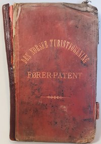 Forsiden av Mikkel Mundals patentførerbok fra 1898.