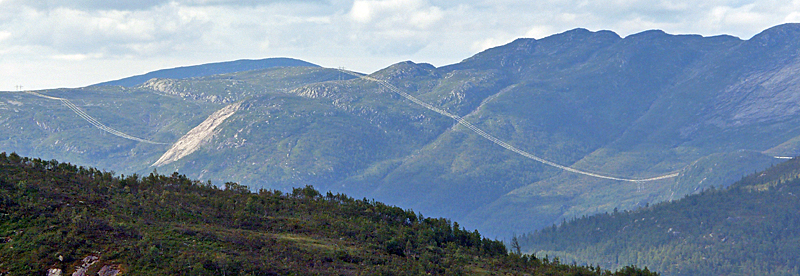 Kraftlinje i fjellet