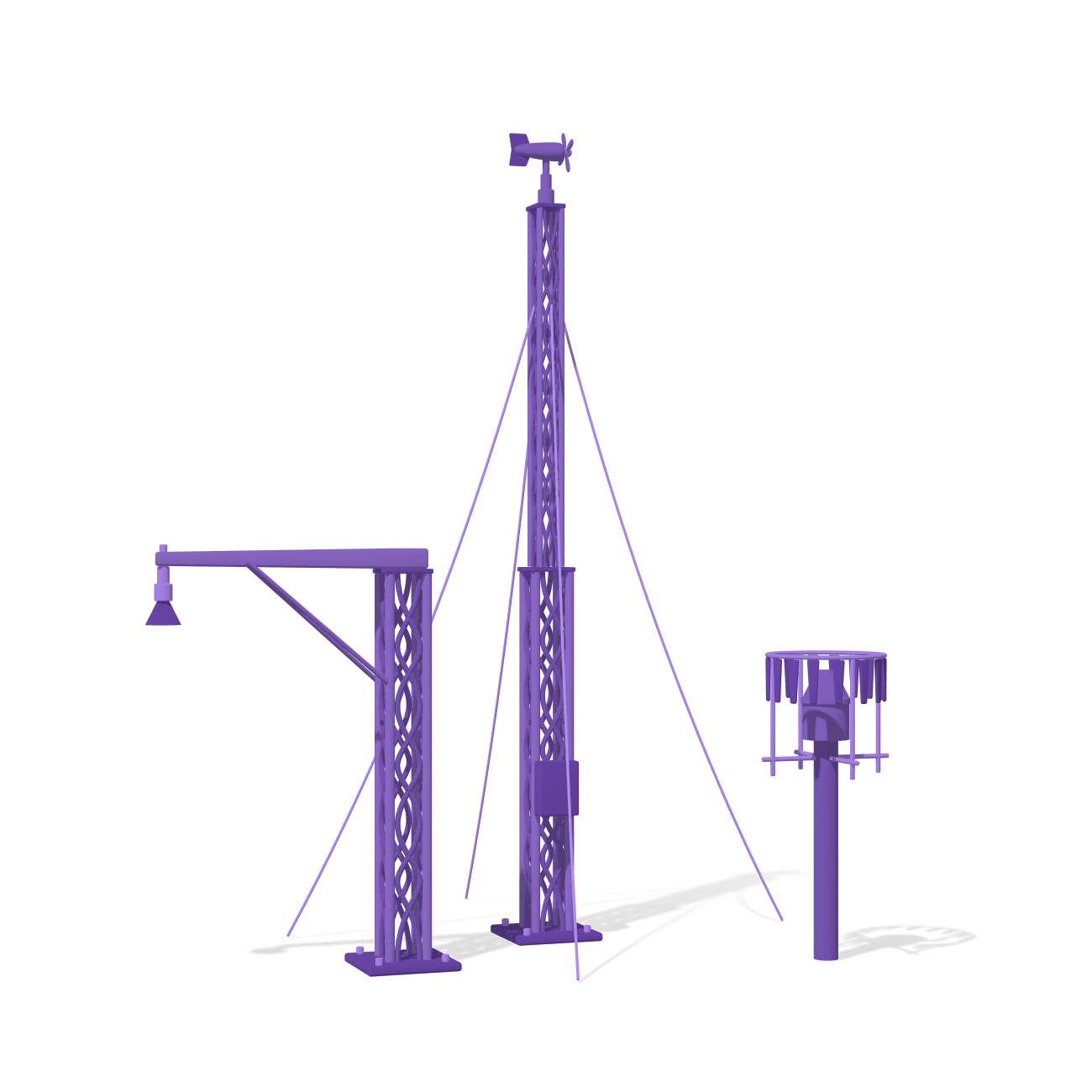 Illustrasjon av en værstasjon brukt i fjellskredovervåking