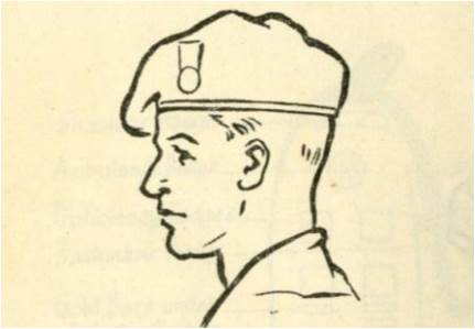 Tegning av en voksen speider.