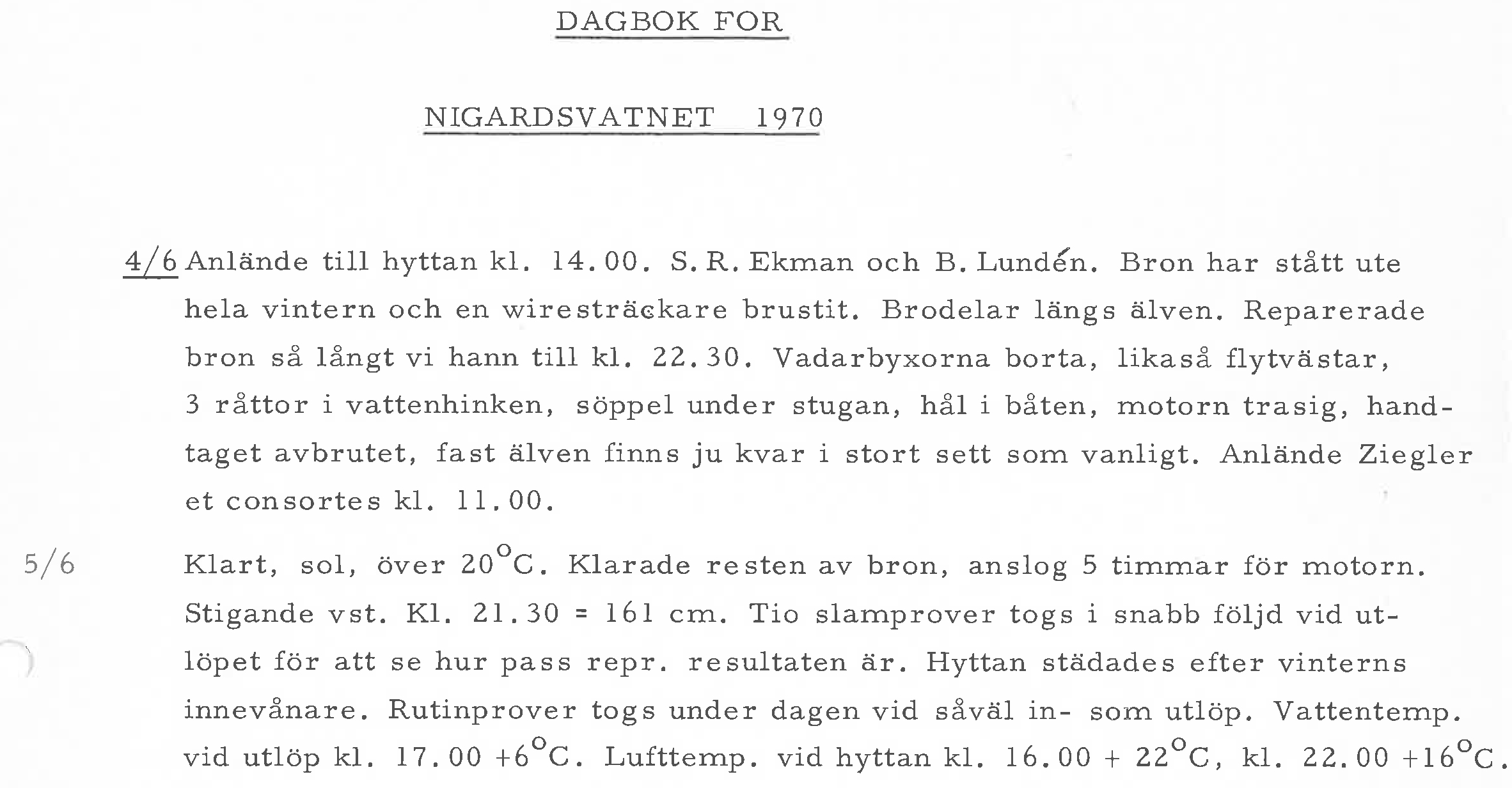 Utdrag fra bredagbok