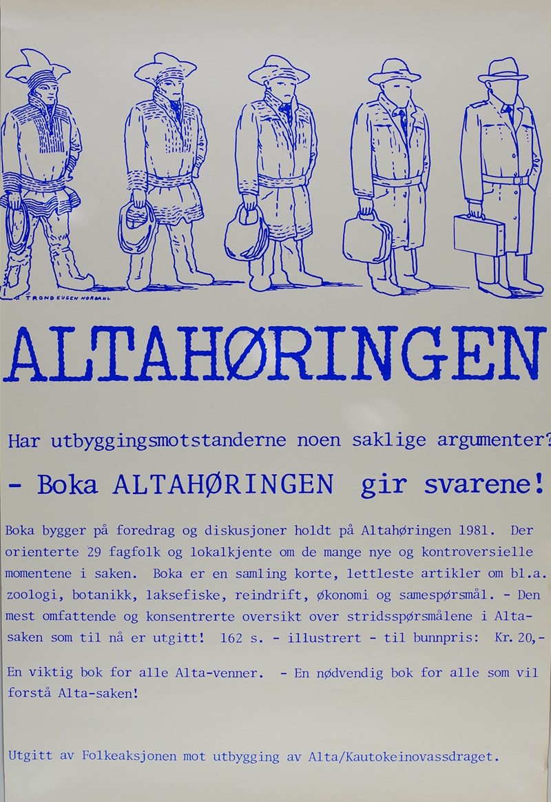 Plakat om boka "Altahøringen"